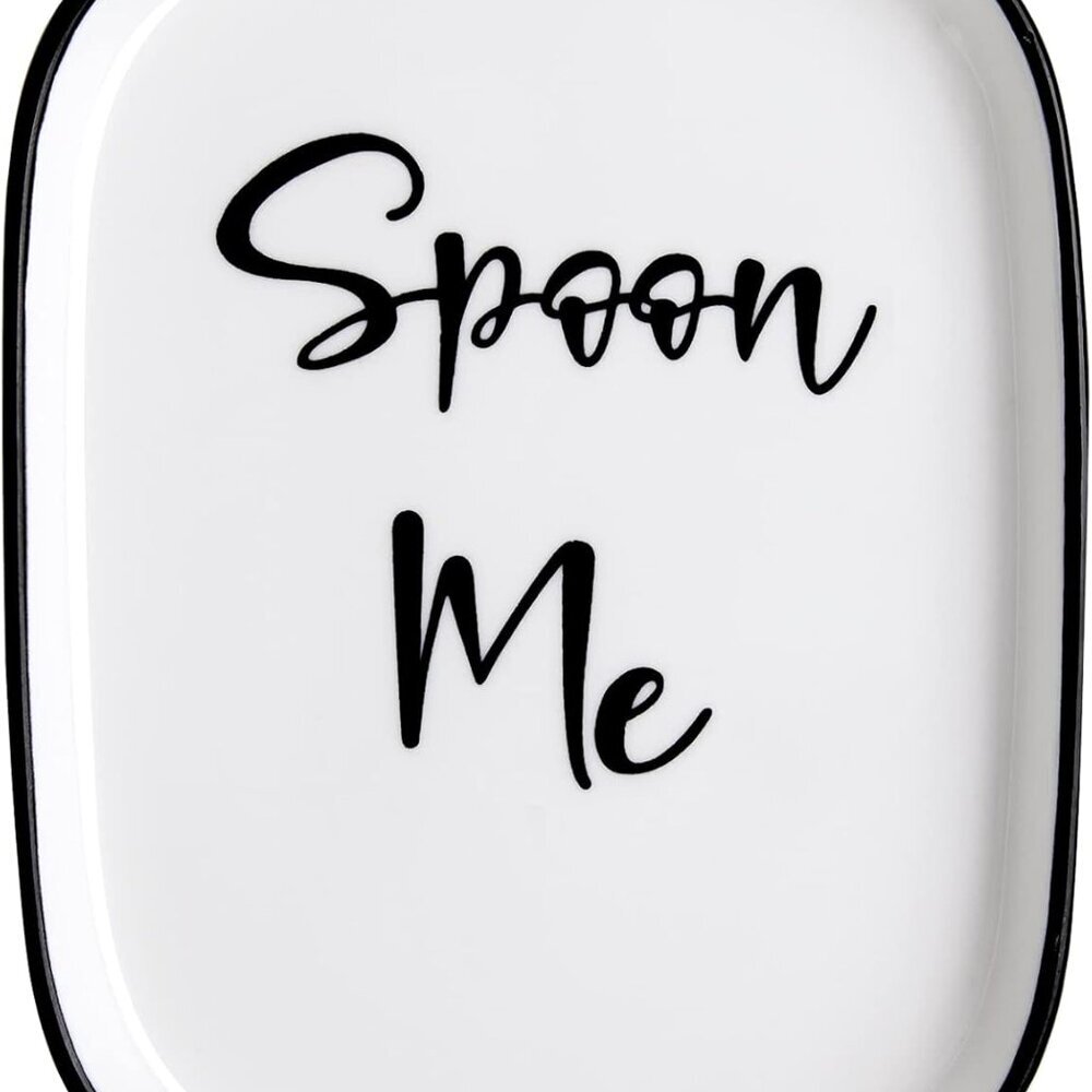 Ceramic Spoon Rest for Stove Top, Large Spoon Holder for Kitchen Counter, White
